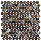 Мозаїка з черепашок 31,8X31,8 Veneto Design Shell MADAGASCAR MARRON M372 (коричнева)