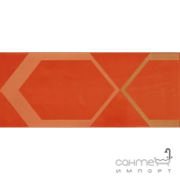 Декор для стен 25x60 Viva Ceramica Dolceamaro Poligoni Orange Tangerine (красный) 653E7RB