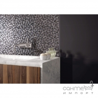 Плитка для стен 25x60 Viva Ceramica Miroir Rett. Cimento (черная) 655P9R