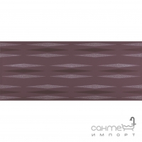 Плитка для стін, декор 25x60 Viva Ceramica Miroir Jaquard Prune (фіолетова) 655P7RN