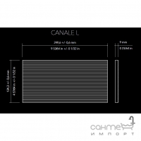 Настенная плитка 12,5x25 Wow Canale L Graphite Matt (черная, матовая)