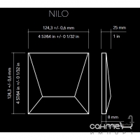 Настенная плитка 12,5x12,5 Wow Nilo Natural Matt (бежевая, матовая)