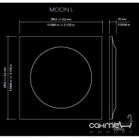 Настенная плитка 25x25 Wow Moon L Graphite Matt (черная, матовая)