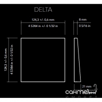 Плитка для стін 12,5x12,5 Wow Delta Graphite Matt (чорна, матова)