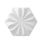Шестикутна плитка для стін 21,5x25 Wow Fiore Ice White Gloss (біла, глянсова)