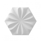 Шестикутна плитка для стін 21,5x25 Wow Fiore Ice White Matt (біла, матова)