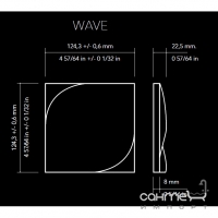 Настінна плитка 12,5x12,5 Wow Wave Natural Matt (бежева, матова)