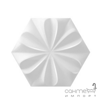 Шестиугольная плитка для стен 21,5x25 Wow Fiore Ice White Gloss (белая, глянцевая)