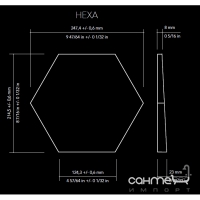 Шестиугольная плитка для стен 21,5x25 Wow Hexa Natural Matt (бежевая, матовая)
