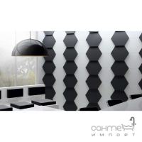 Шестиугольная плитка для стен 21,5x25 Wow Hexa Fiore Graphite Matt (черная, матовая)
