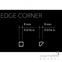 Кутник 0,8x0,8 Wow Edge Corner Ice White Gloss (білий, глянсовий)