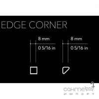 Кутник 0,8x0,8 Wow Edge Corner Graphite Matt (чорний, матовий)