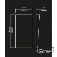 Настенная плитка 7,5x15 Wow Subway Lab Delta M Graphite Matt (черная, матовая)