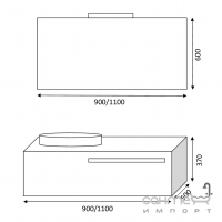 Дзеркало з LED-світильником Marsan Oscar 600x900