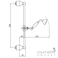 Душевой комплект Webert Dorian AC0384.015 хром