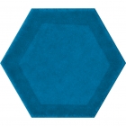 Настенная плитка, шестиугольная 25,4x29,4 Cerasarda Sardinia ESAGONA CORNICE AZZURRO MARE (синяя)