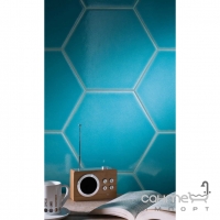 Настенная плитка, шестиугольная 25,4x29,4 Cerasarda Sardinia ESAGONA AZZURRO MARE (синяя)
