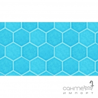 Настенная плитка, шестиугольная 25,4x29,4 Cerasarda Sardinia ESAGONA TURCHESE ABBAMAR (голубая)