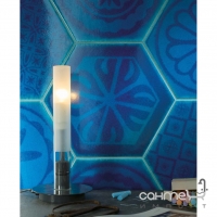 Настенная плитка, декор 25,4x29,4 Cerasarda Sardinia ESAGONA ARCHIVIO MIX TURCHESE ABBAMAR (голубая)