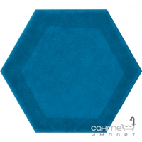 Настенная плитка, шестиугольная 25,4x29,4 Cerasarda Sardinia ESAGONA CORNICE AZZURRO MARE (синяя)