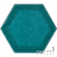 Настенная плитка, шестиугольная 25,4x29,4 Cerasarda Sardinia ESAGONA CORNICE GIADA (зеленая)