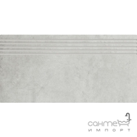 Плитка для підлоги, сходинка 29,8x59,8 Paradyz Scratch Bianco Stopnica Nacinana Mat (матова)