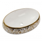 Раковина на стільницю Newarc Countertop 60 5015G-W біла / декор золото