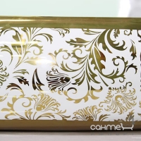 Раковина на стільницю Newarc Countertop 60 5015G-W біла/декор золото