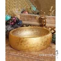 Раковина на стільницю Newarc Countertop 42 5061 золото з декором