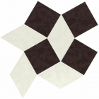 Мозаїка для підлоги 32,5x32,5 Naxos Florence Mosaico Baroque Chestnut (біла-коричнева)