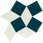 Мозаика напольная 32,5x32,5 Naxos Florence Mosaico Baroque Marine (белая-синяя)