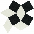 Мозаика напольная 32,5x32,5 Naxos Florence Mosaico Baroque Ebony (белая-черная)