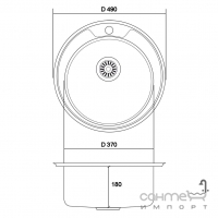 Кухонна мийка із нержавіючої сталі Galati (Eko) Sorin Textura