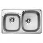 Кухонна мийка Ukinox Comfort COP 780.480 18 GT 8K R правостороння, полірована нерж. сталь