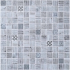 Мозаика 31,6x31,6 Mosavit Print MADERAS FOREST ARAN DECOR (серая)