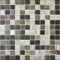 Мозаика 31,6x31,6 Mosavit Print MADERAS FOREST TILOS (коричневая, микс)