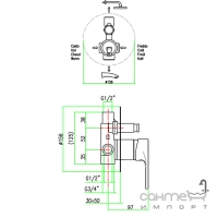 Змішувач для ванни прихованого монтажу Fiore Kera 88 CR 7506 хром