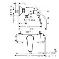 Набор смесителей Hansgrohe Novus 70 710262773 хром