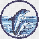 Панно з мозаїки, дельфіни Mosavit Decoracion Animales Acuaticos DELFINES ARO