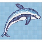 Панно из мозаики, дельфин 252x285 Mosavit Decoracion Animales Acuaticos DELFIN AZUL