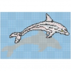 Панно из мозаики, дельфин 190x285 Mosavit Decoracion Animales Acuaticos DELFIN SOMBRA
