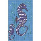 Панно из мозаики, морские коньки 190x316 Mosavit Decoracion Animales Acuaticos CABALLITOS AZULES