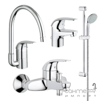 Набір змішувачів Grohe Euroeco 123242K хром