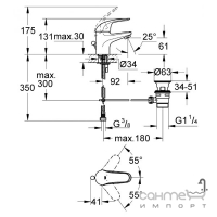 Набір змішувачів Grohe Euroeco 123242K хром