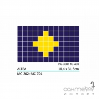 Бордюр із мозаїки 18,4x31,6 Mosavit Basic Cenefas ALTEA