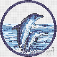 Панно из мозаики, дельфины 316x316 Mosavit Decoracion Animales Acuaticos DELFINES ARO