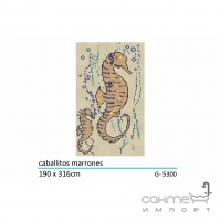 Панно из мозаики, морские коньки 190x316 Mosavit Decoracion Animales Acuaticos CABALLITOS MARRONES