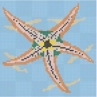 Панно із мозаїки, морська зірка 190x190 Mosavit Decoracion