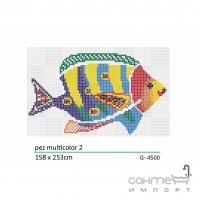 Панно з мозаїки, рибка 158x252 Mosavit Decoracion Pez MULTICOLOR 2