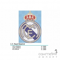 Панно из мозаики, спортивный щит 126x158 Mosavit Decoracion Escudos Deportivos C.F. REAL MADRID